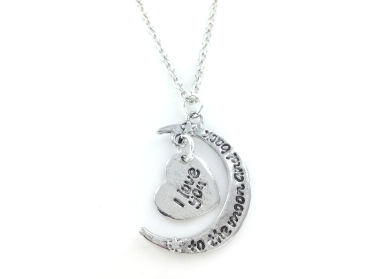 Personalised Moon & Back Necklace Giftbox | Posh Totty Designs